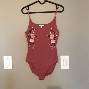 Flower Detail Strappy Bodysuit